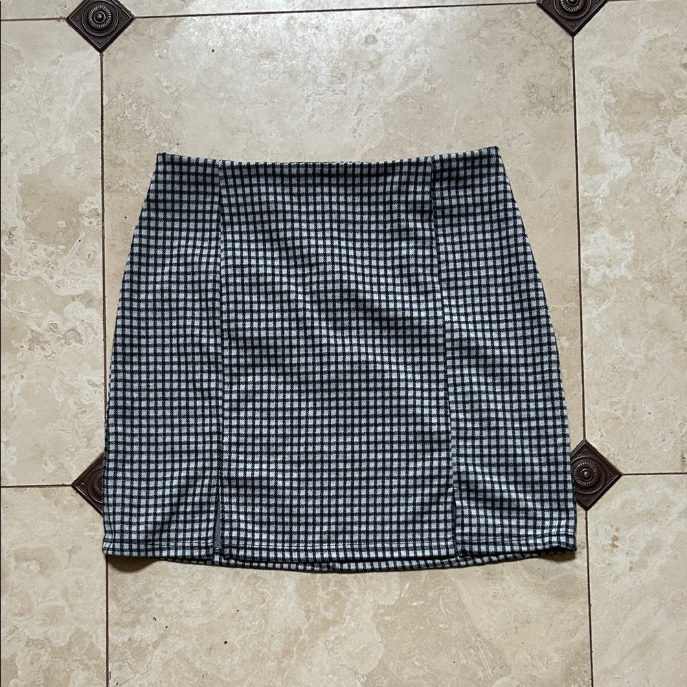 Full Tilt Monochrome Checkered Pencil Skirt